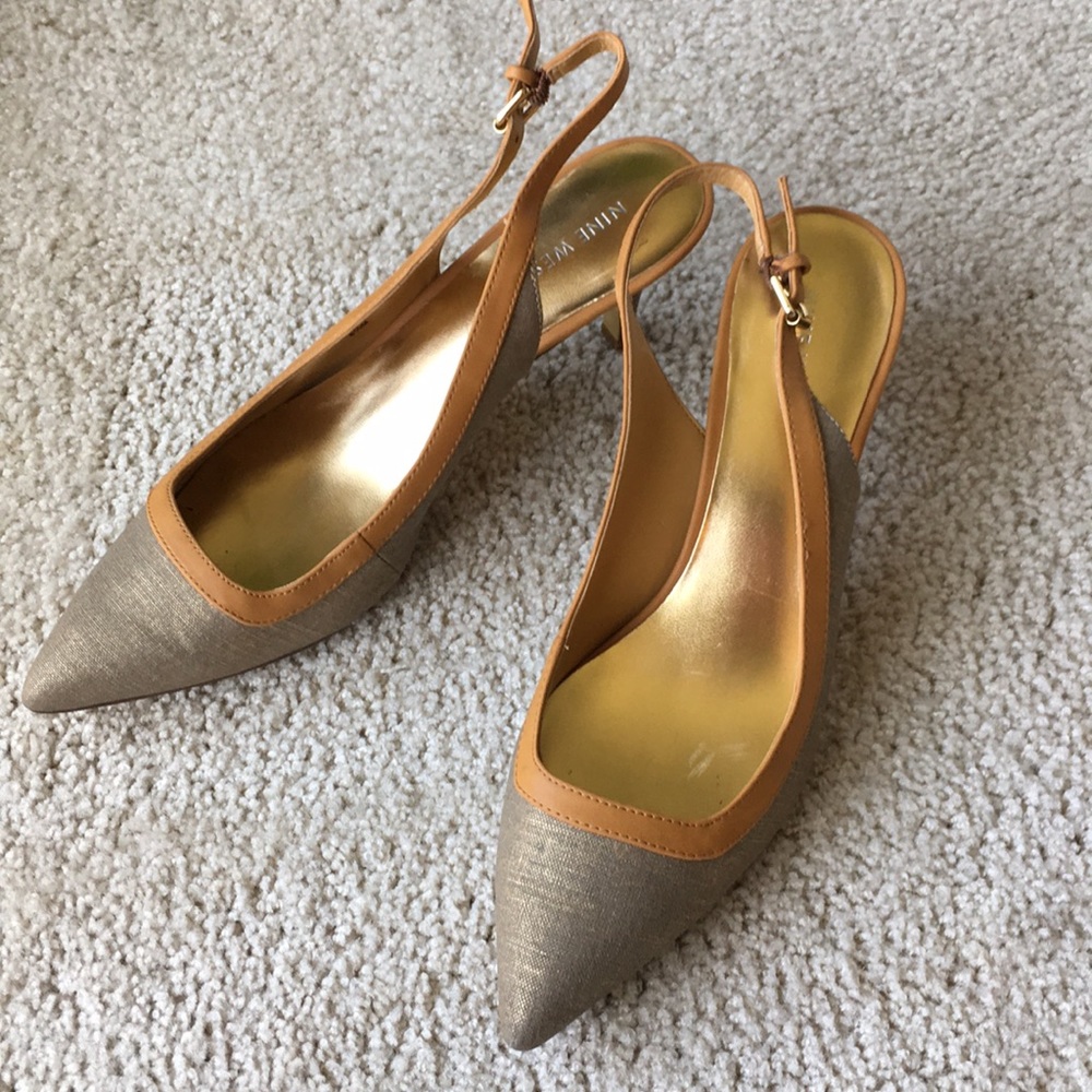 Nine West sling back heels